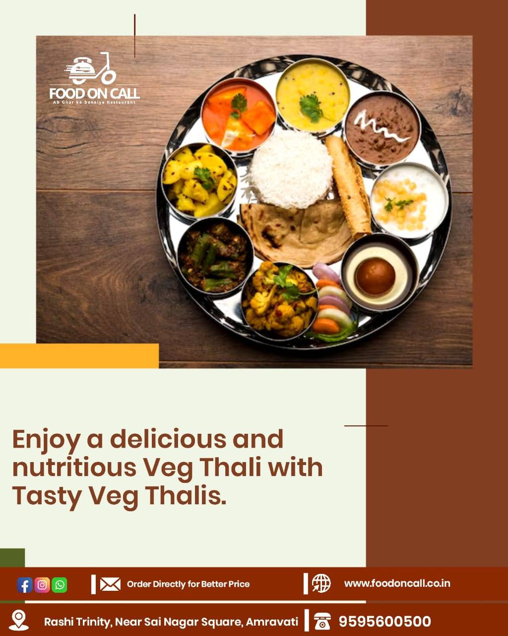 FOOD ON CALL Restaurant (Best Veg Restaurant) menu