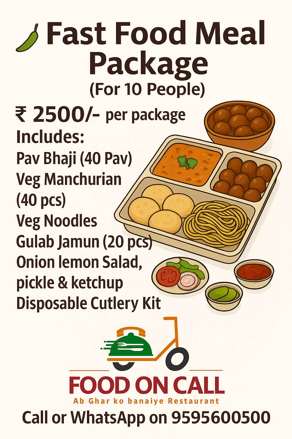FOOD ON CALL Restaurant (Best Veg Restaurant) menu