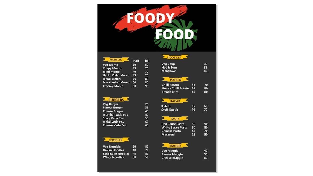 FOODY FOOD menu