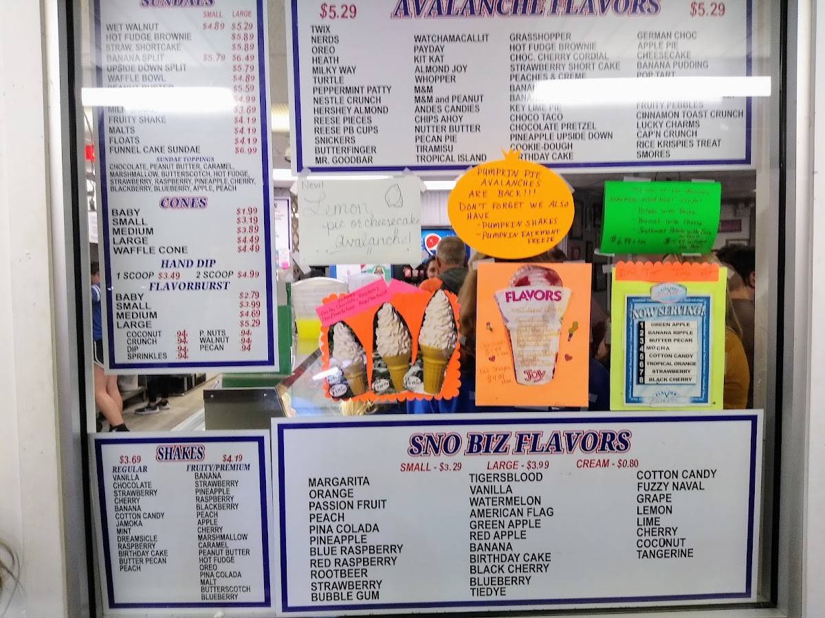 Menu at Dairy Creme Corner restaurant, Fairmont