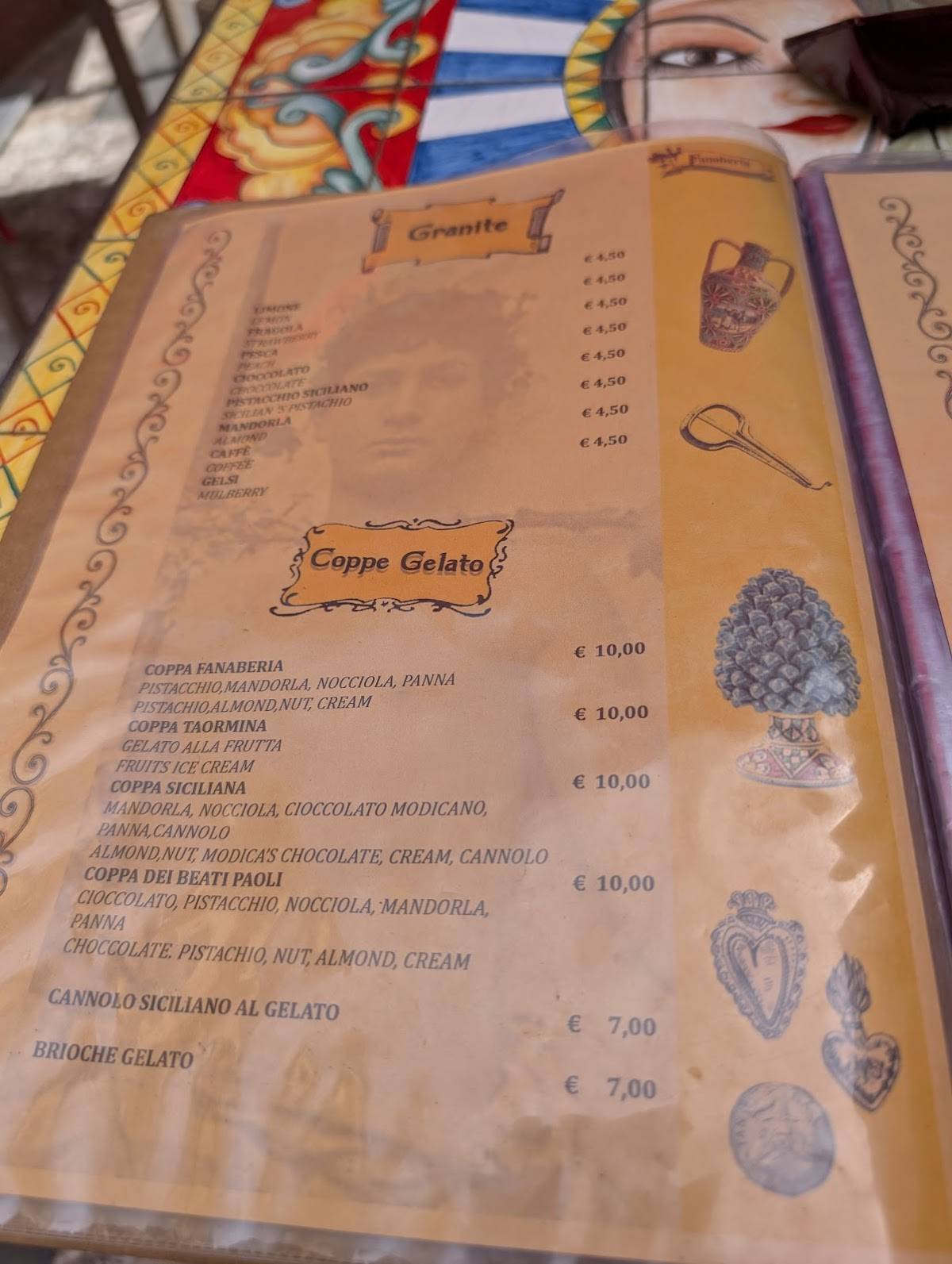 Menu di Fanaberia Cafe Gelateria Siciliana 