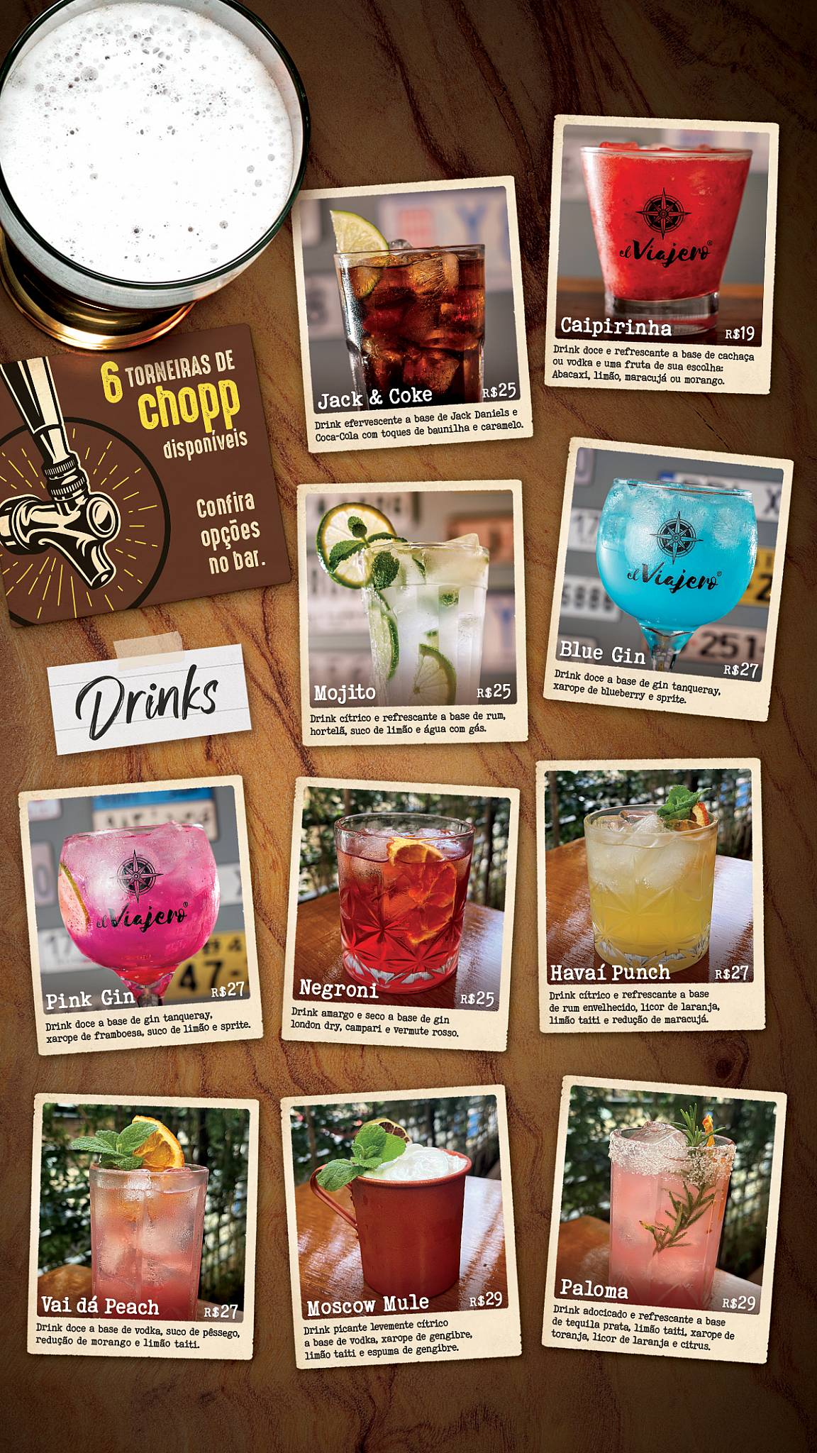 el Viajero Hamburgueria & Pub cardápio