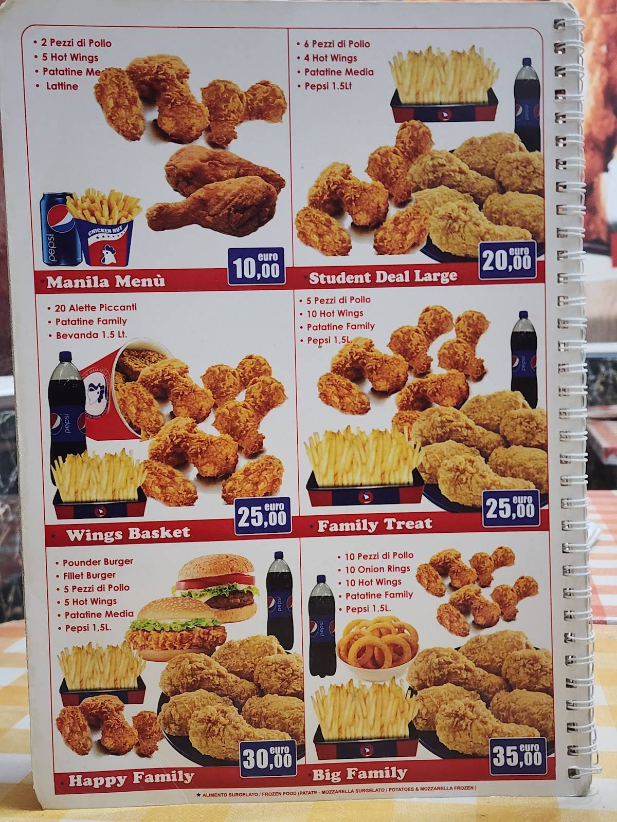 Menu di Chicken Hut 