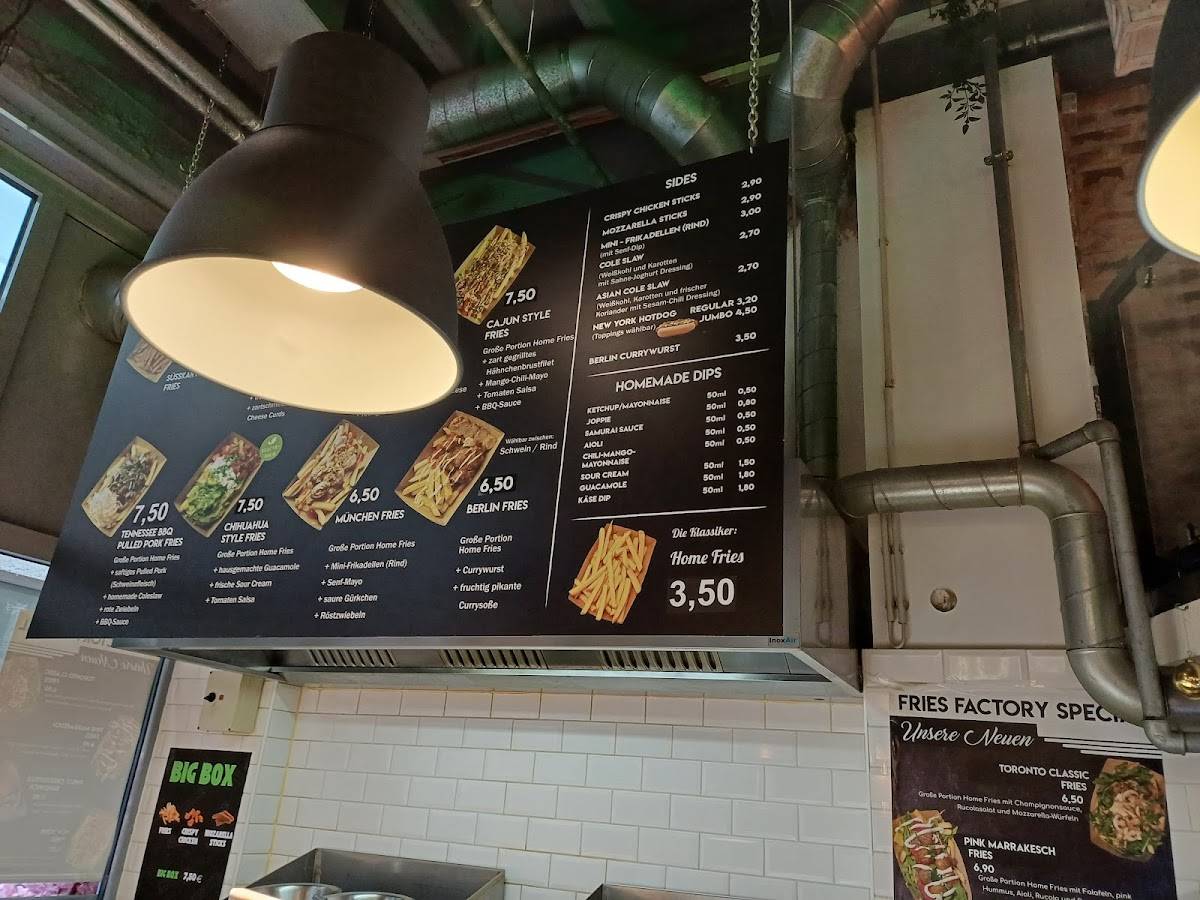 Menu de Fries Factory