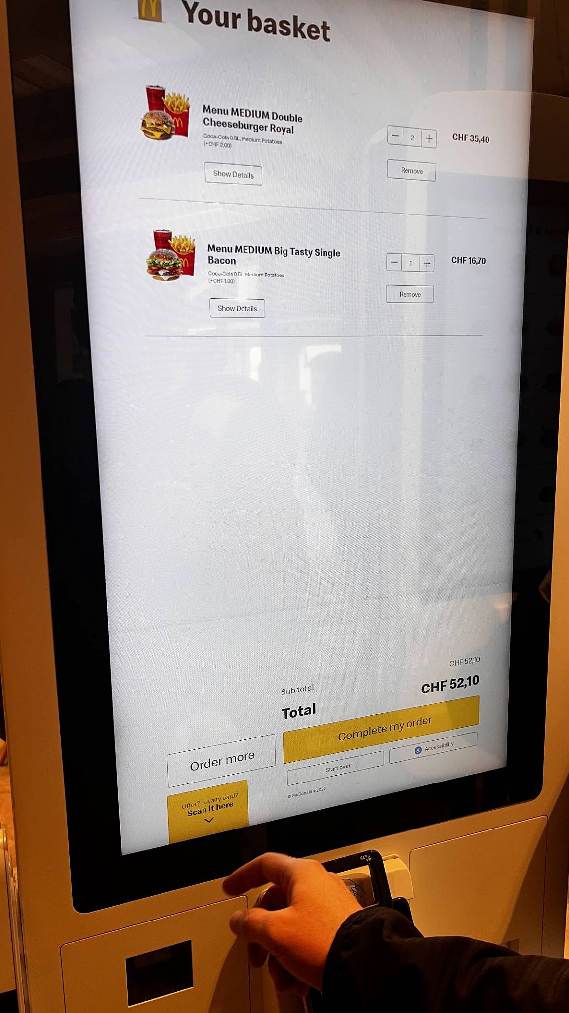 Menu di McDonald's 