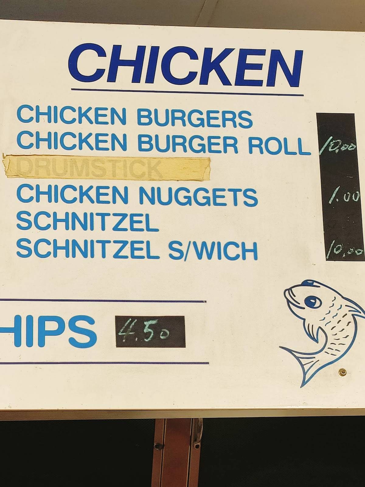 Menu at Mollison's Fish & Chips fast food,