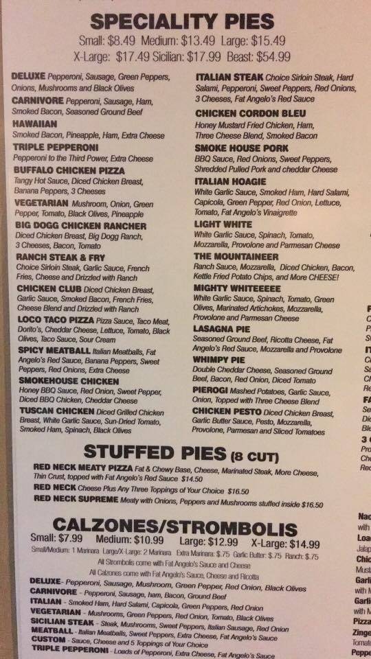 Fat angelo's menu discount