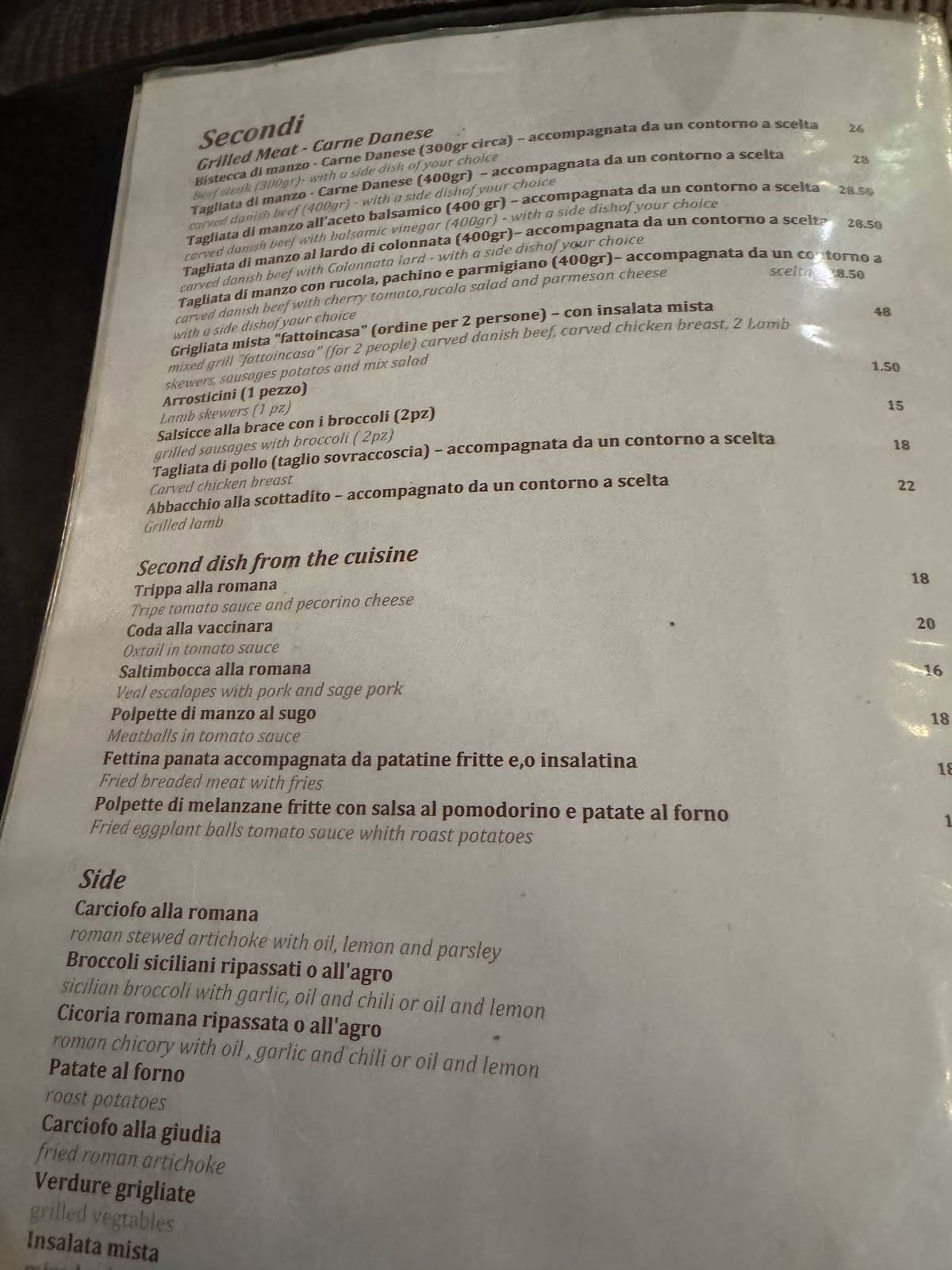 Menu di Fattoincasa by hosteria la danesina 