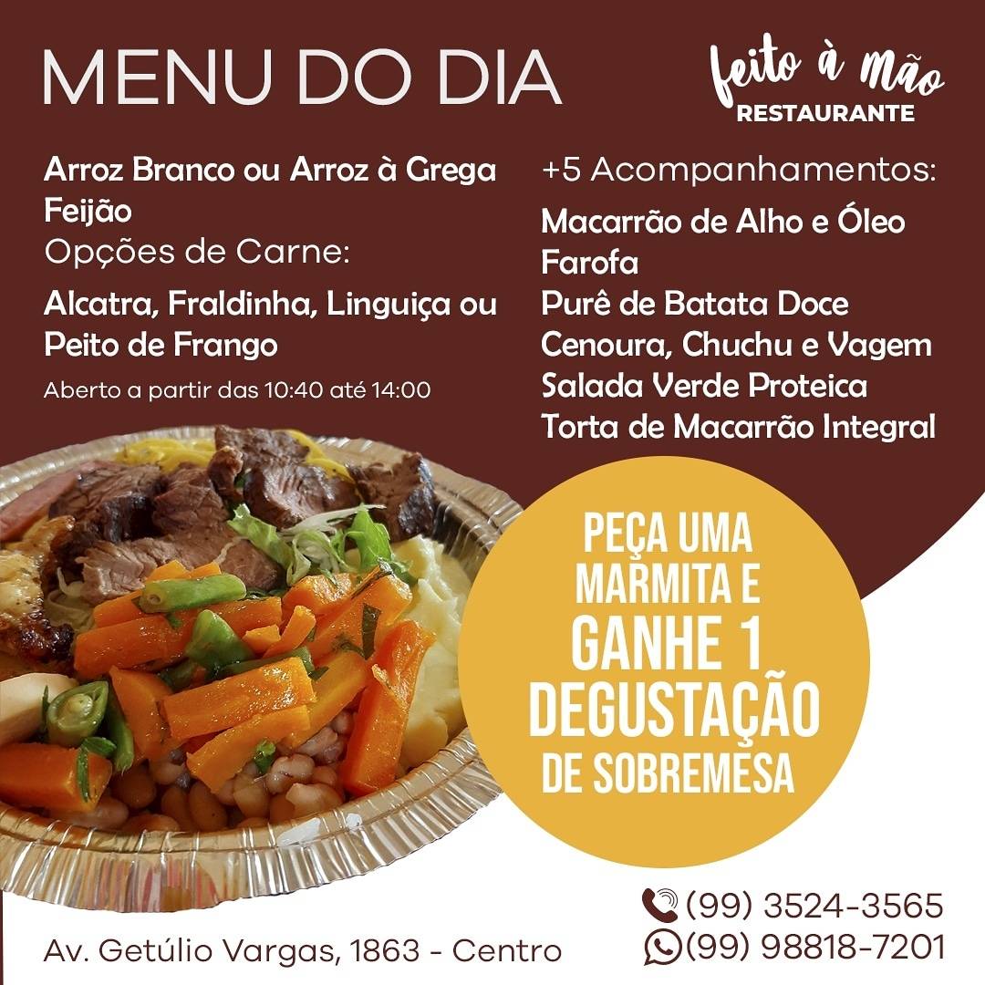 Feito a Mão cardápio