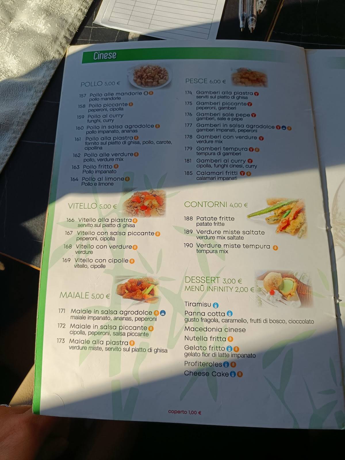 Menu di Shanghai Sushi Feltre 