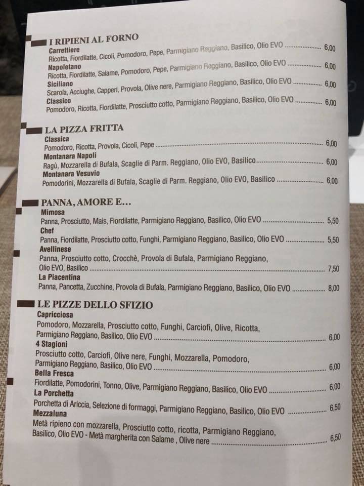Menu di Fermento 