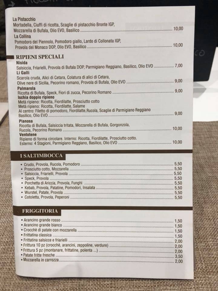 Menu di Fermento 