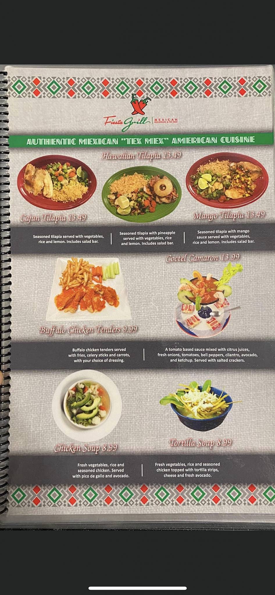 Menu at Fiesta Grill Mexican restaurant & TexMex, Ripley