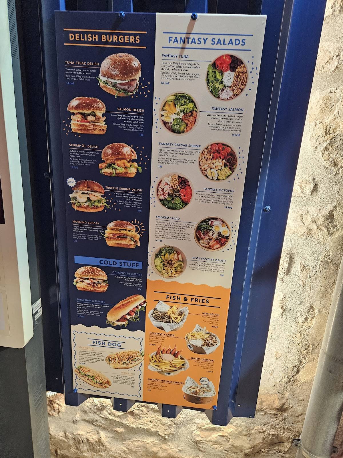 Menu de Fish Delish