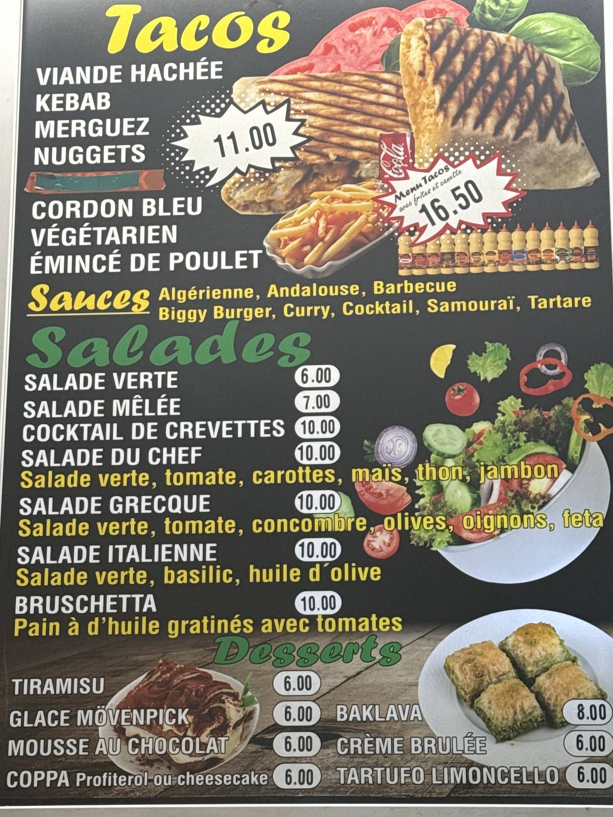 Menu di Flash Pizzas 