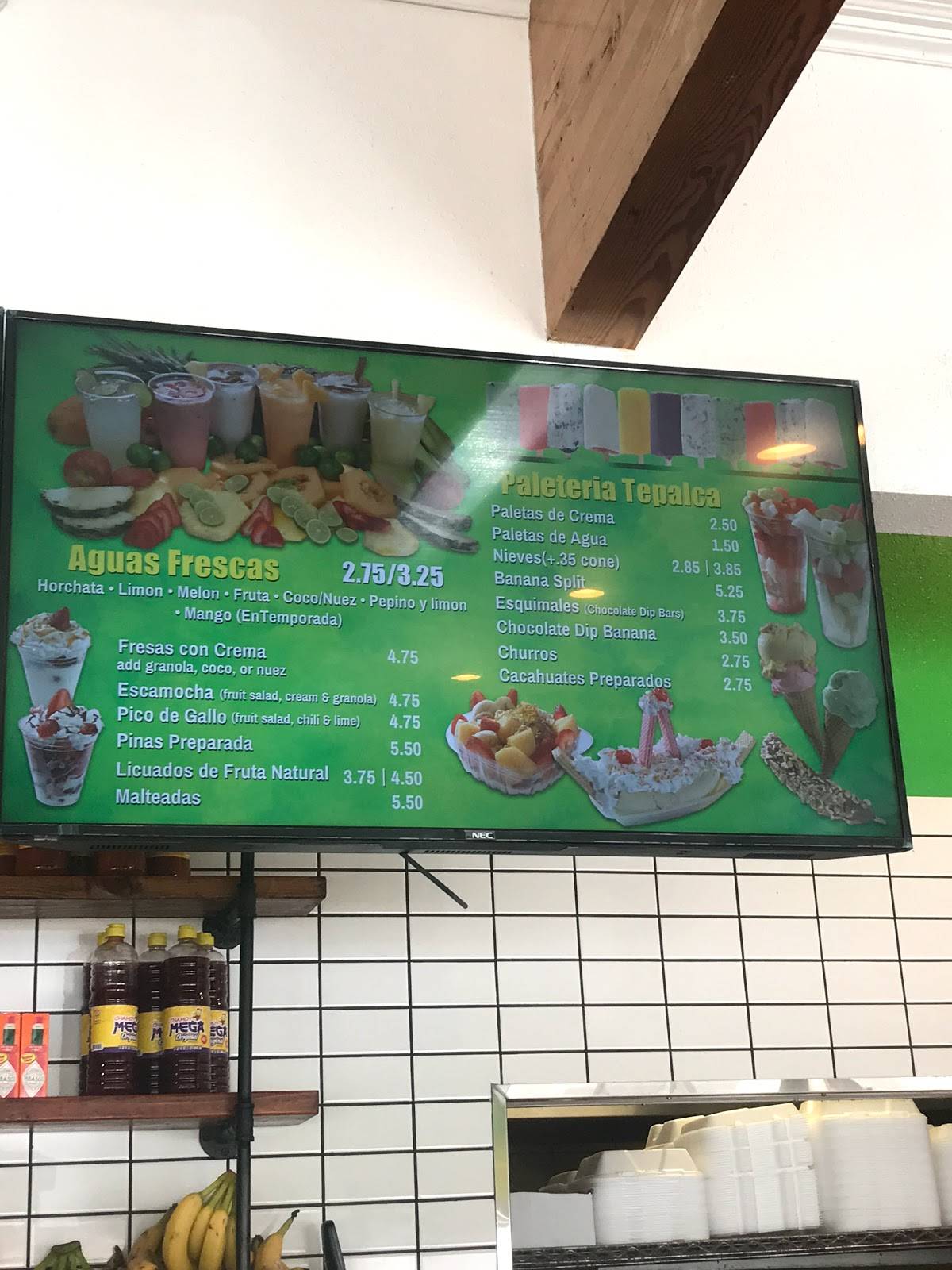 Menu at Flautas y Paleteria Tepalca restaurant, El Paso, Doniphan Dr