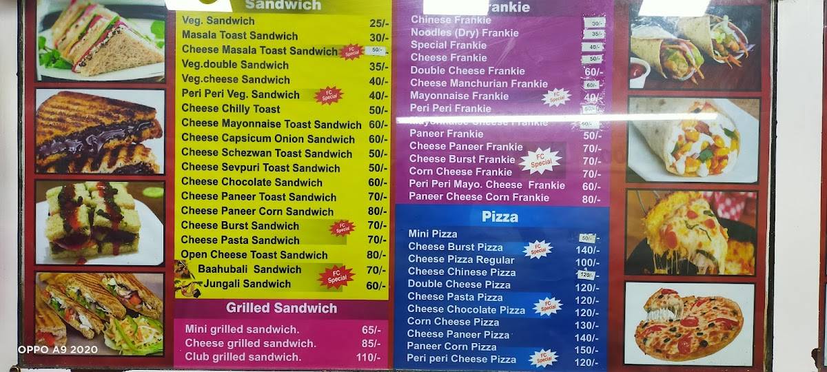 Food Circle menu