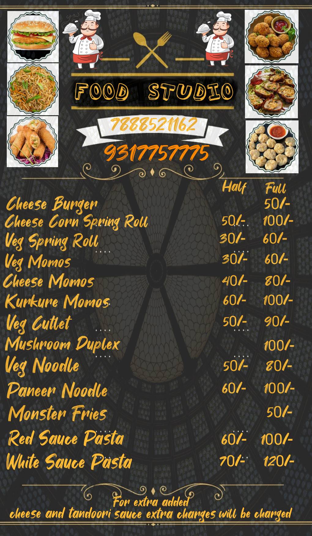 Food Studio menu
