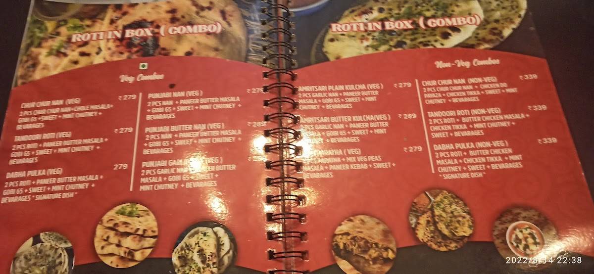 Food in box menu