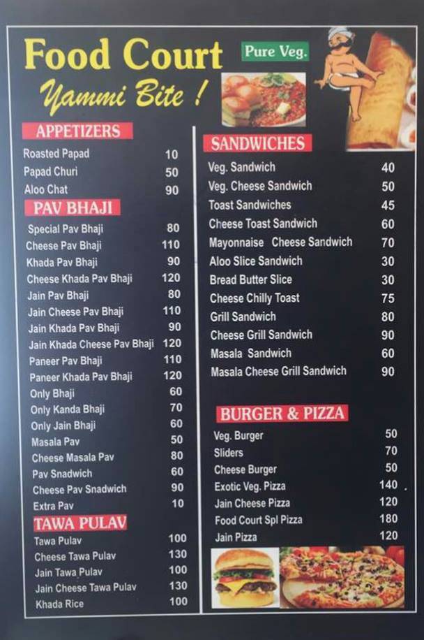 FoodCourt menu