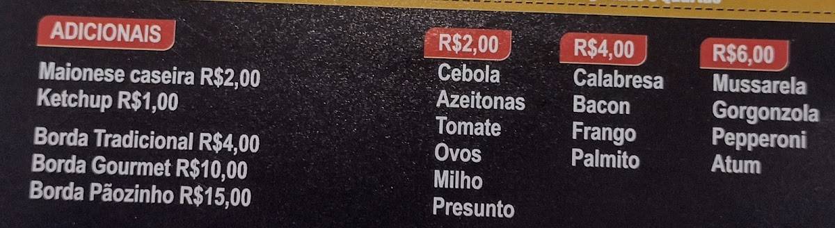 Fornada Massa cardápio