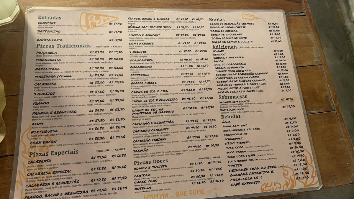 Forno 9 Pizzaria Artesanal cardápio