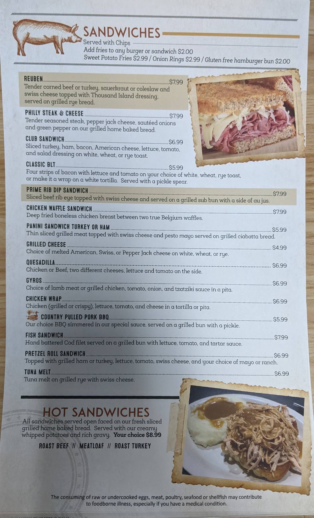 Menu at Fowlerville Farms Family Restaurant, Fowlerville