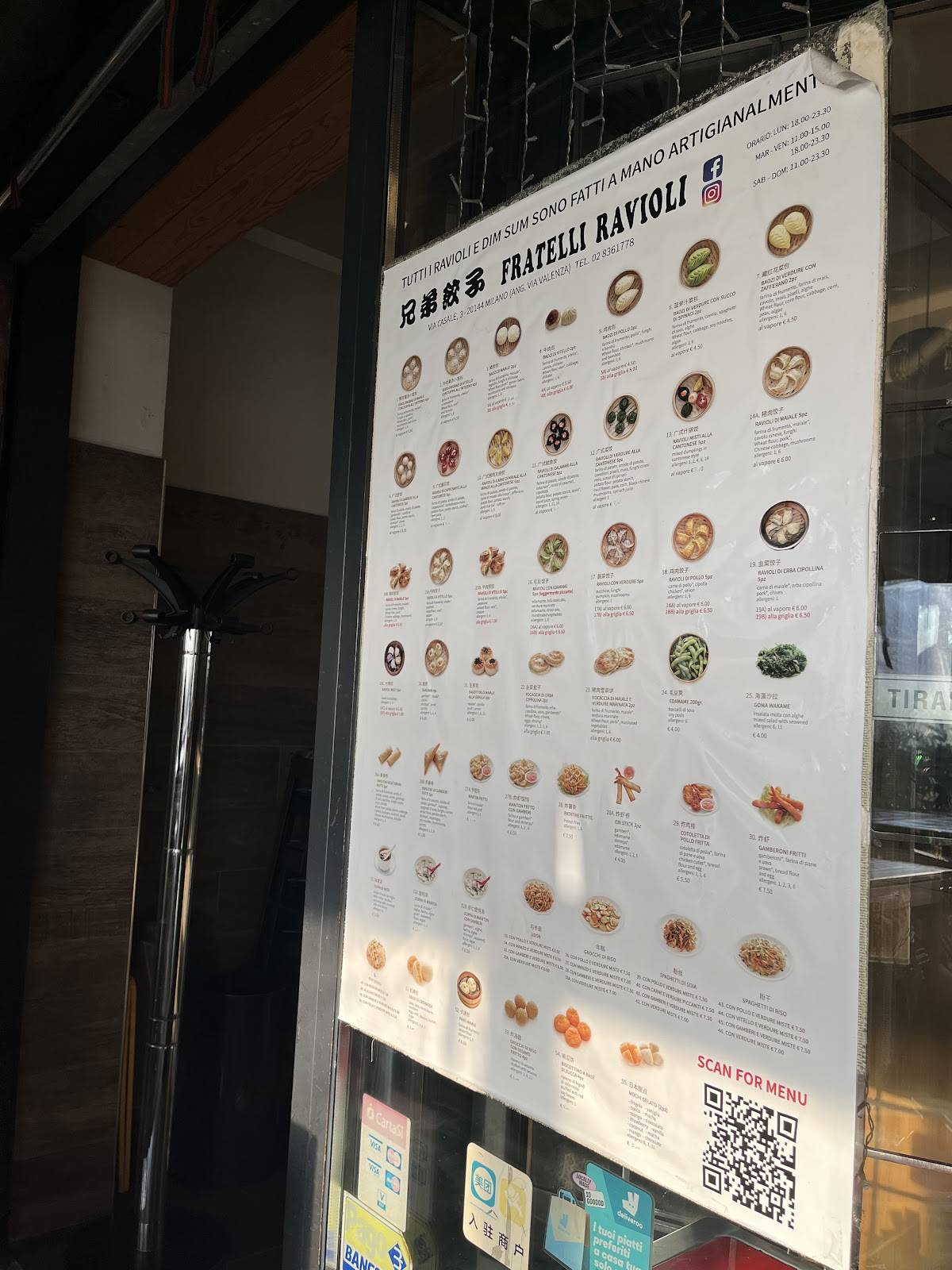 Menu de Fratelli Ravioli