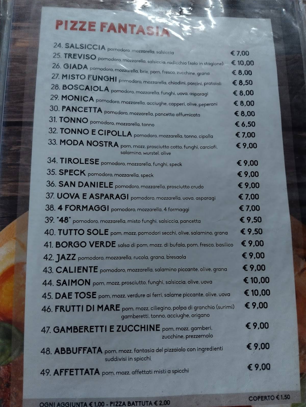 Menu di Dae tose 