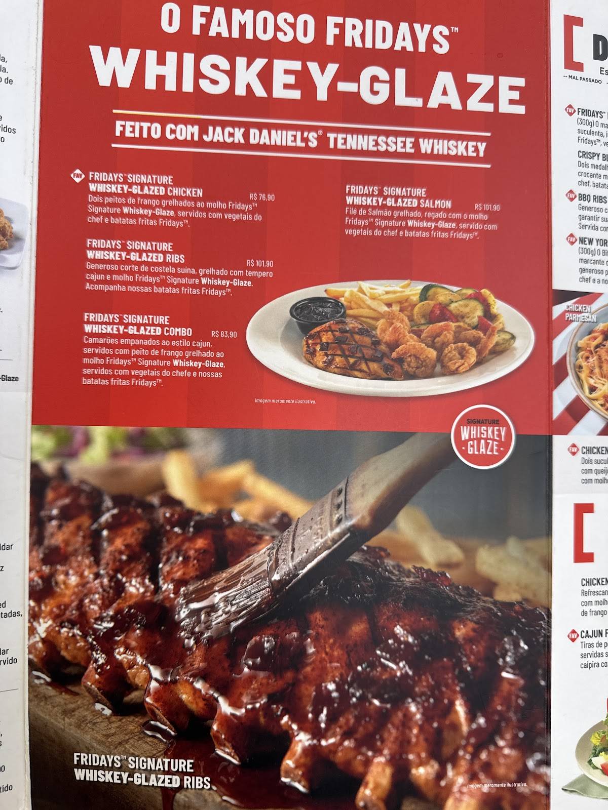 TGI Fridays: Sports Bar, Drinks, Hambúrguer, Happy Hour em Brasília DF cardápio