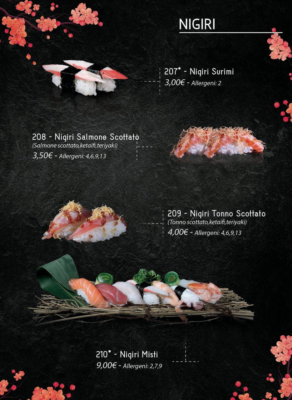 Menu di Ristorante Giapponese Fujisan 