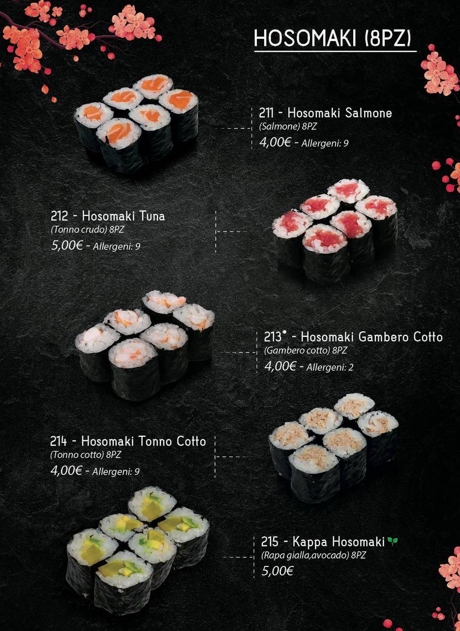 Menu di Ristorante Giapponese Fujisan 