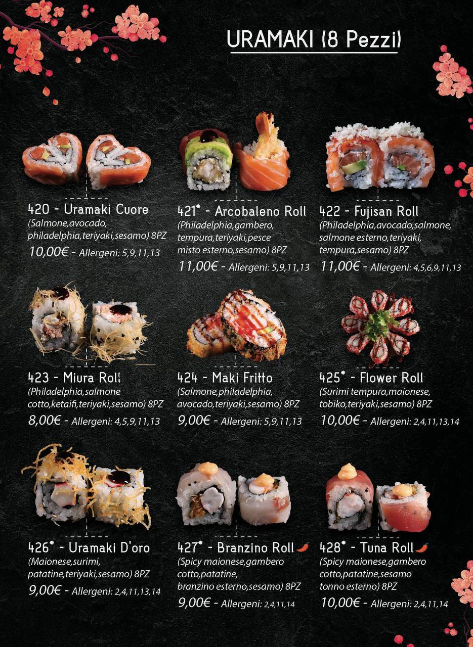Menu di Ristorante Giapponese Fujisan 