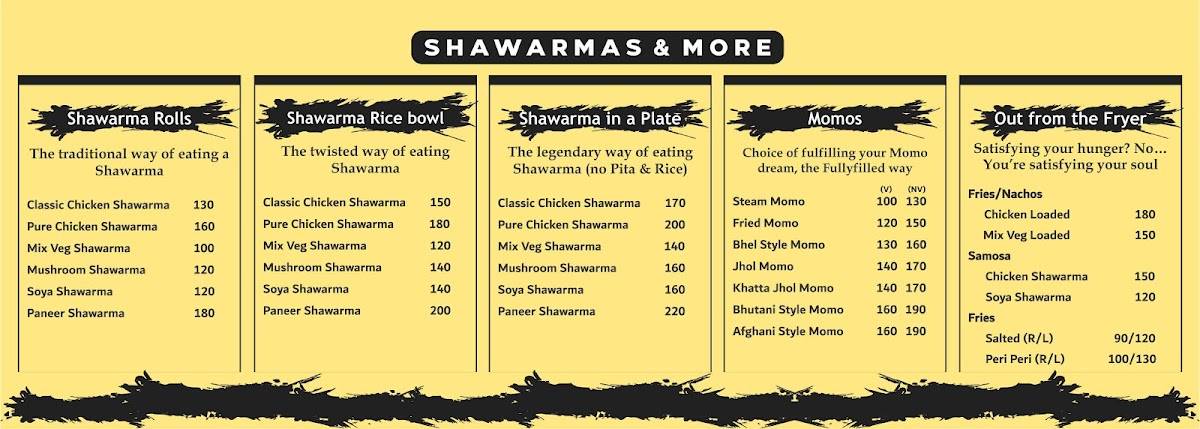 FullyFilled Shawarma & Momos menu