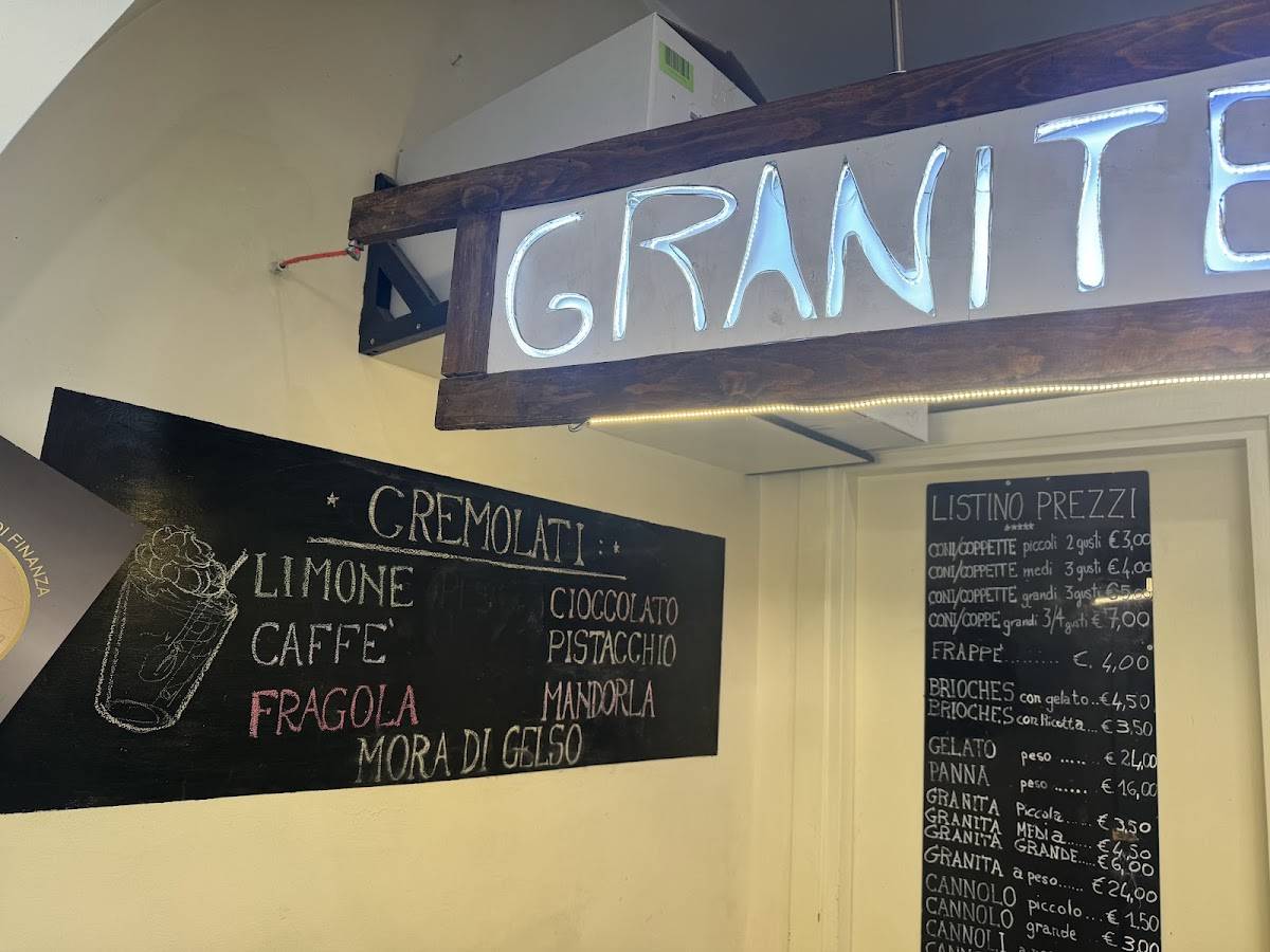 Menu de GRANGEL Granite & Gelati Roma