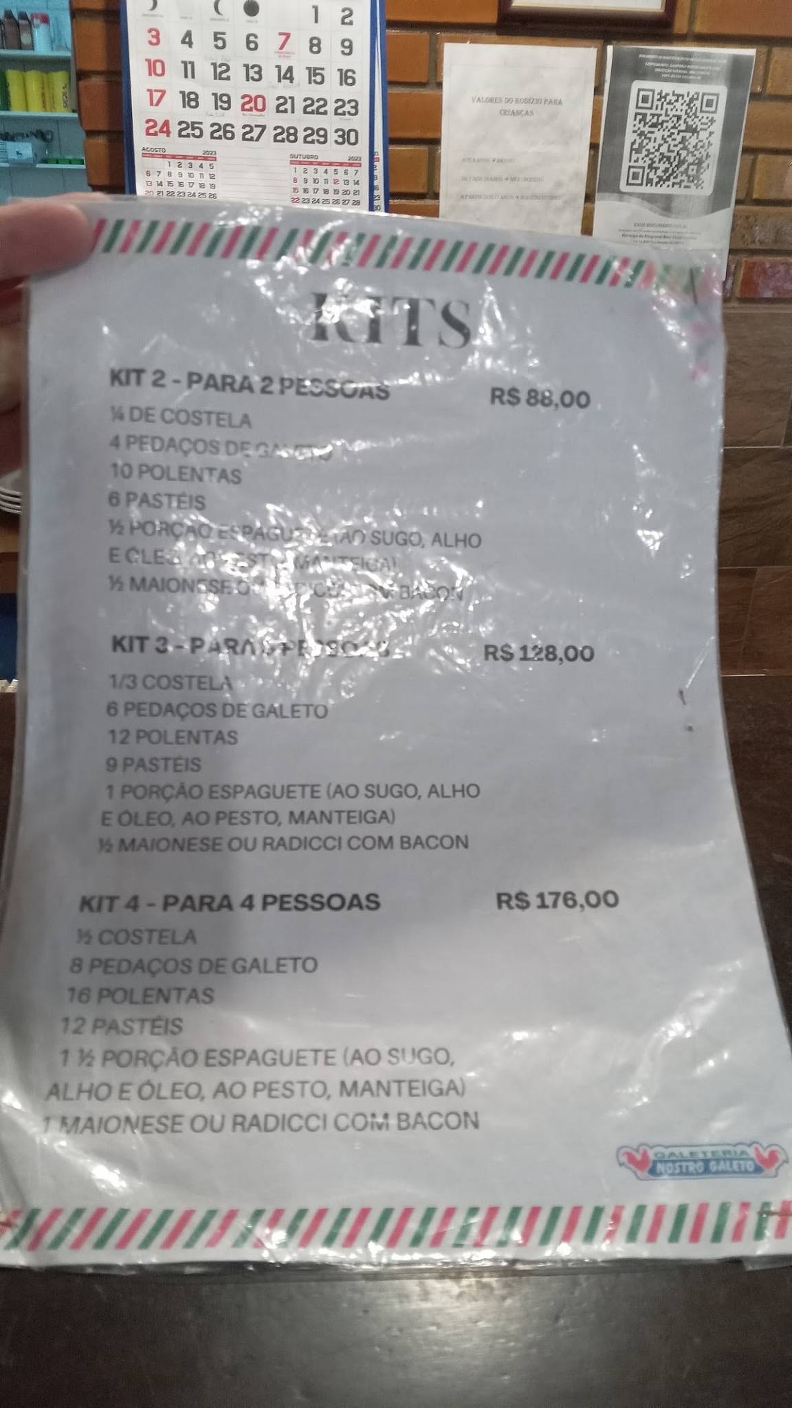 Galeteria Nostro Galeto cardápio