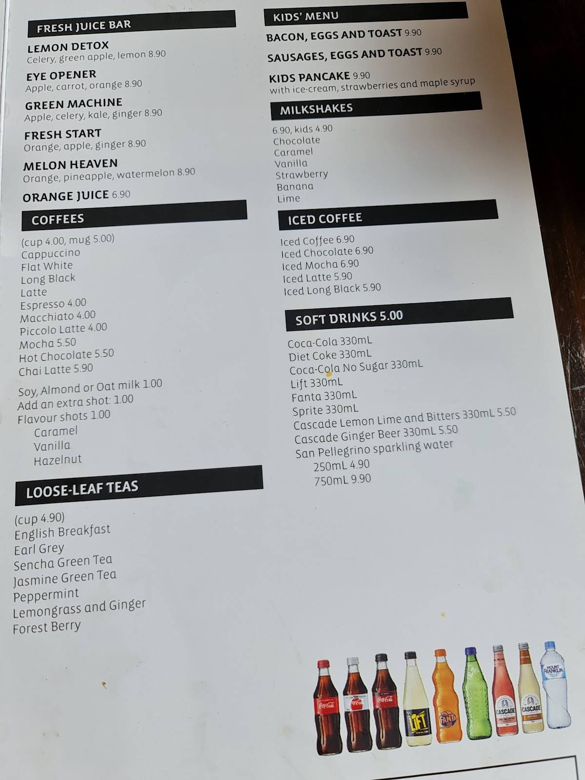 Menu at Sugar Salt Cafe, Galston, 344 Galston Rd