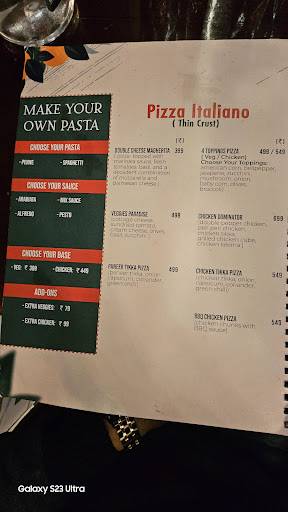 Garden of Dreams menu