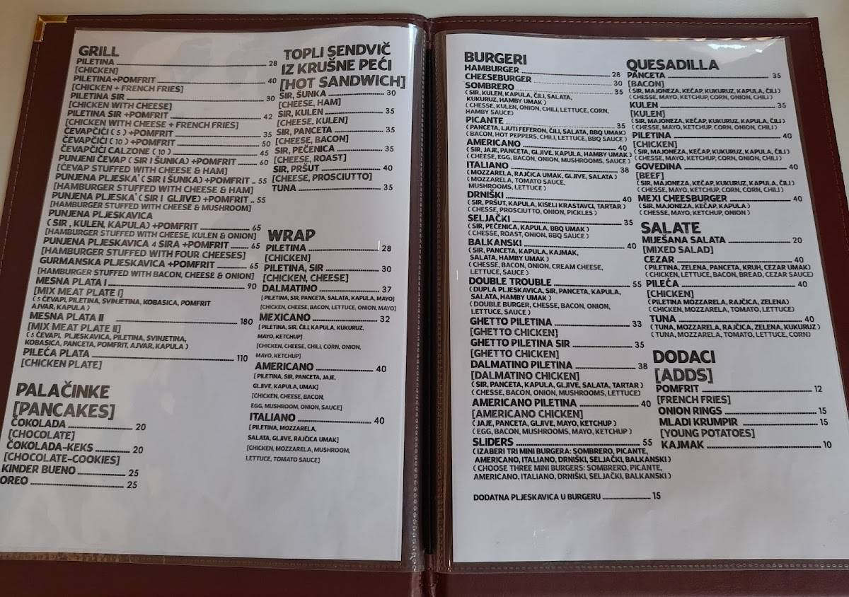 Menu di Ghetto Pizzeria & Bistro 