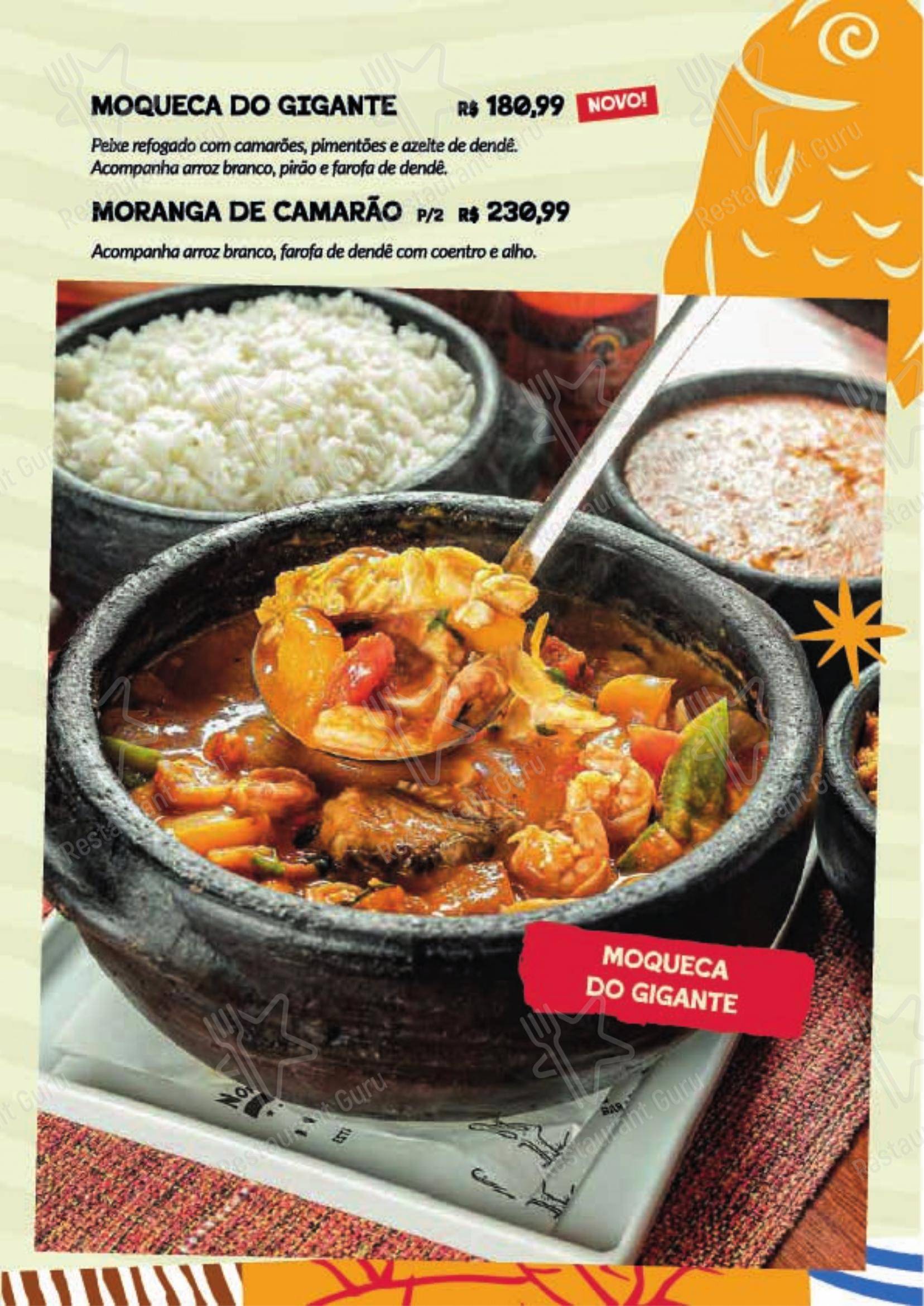Gigante Nordestino em Rio de Janeiro - Menu