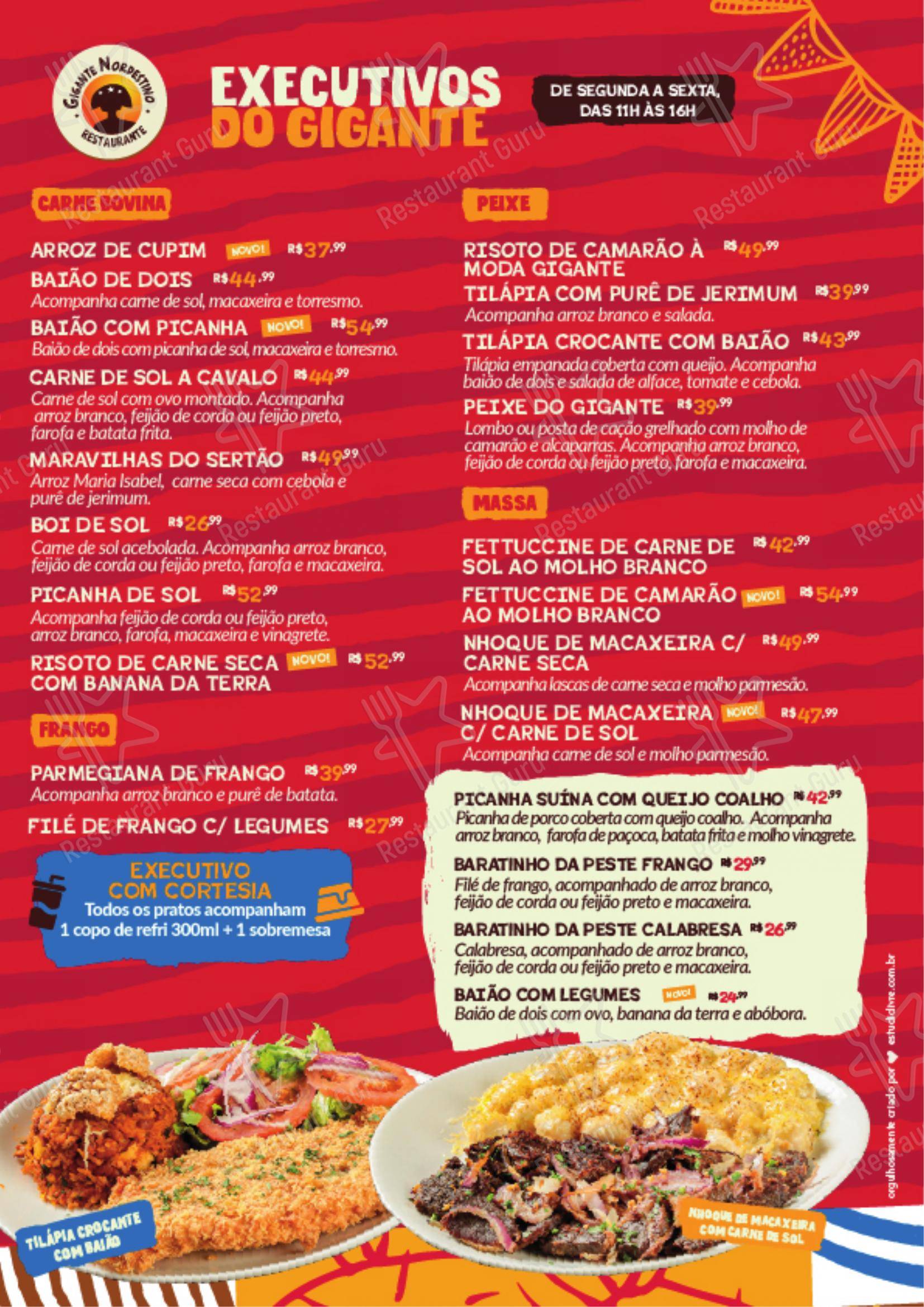 Gigante Nordestino - Menu bar
