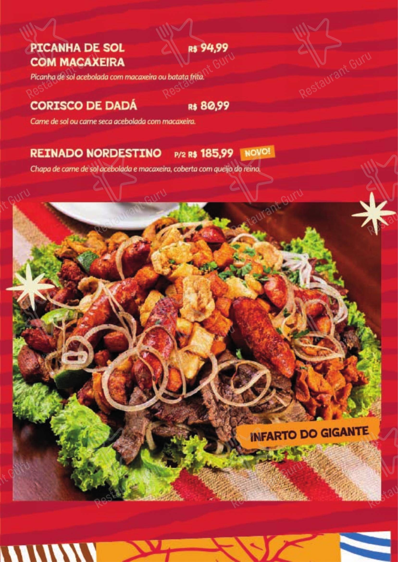 Gigante Nordestino - Menu