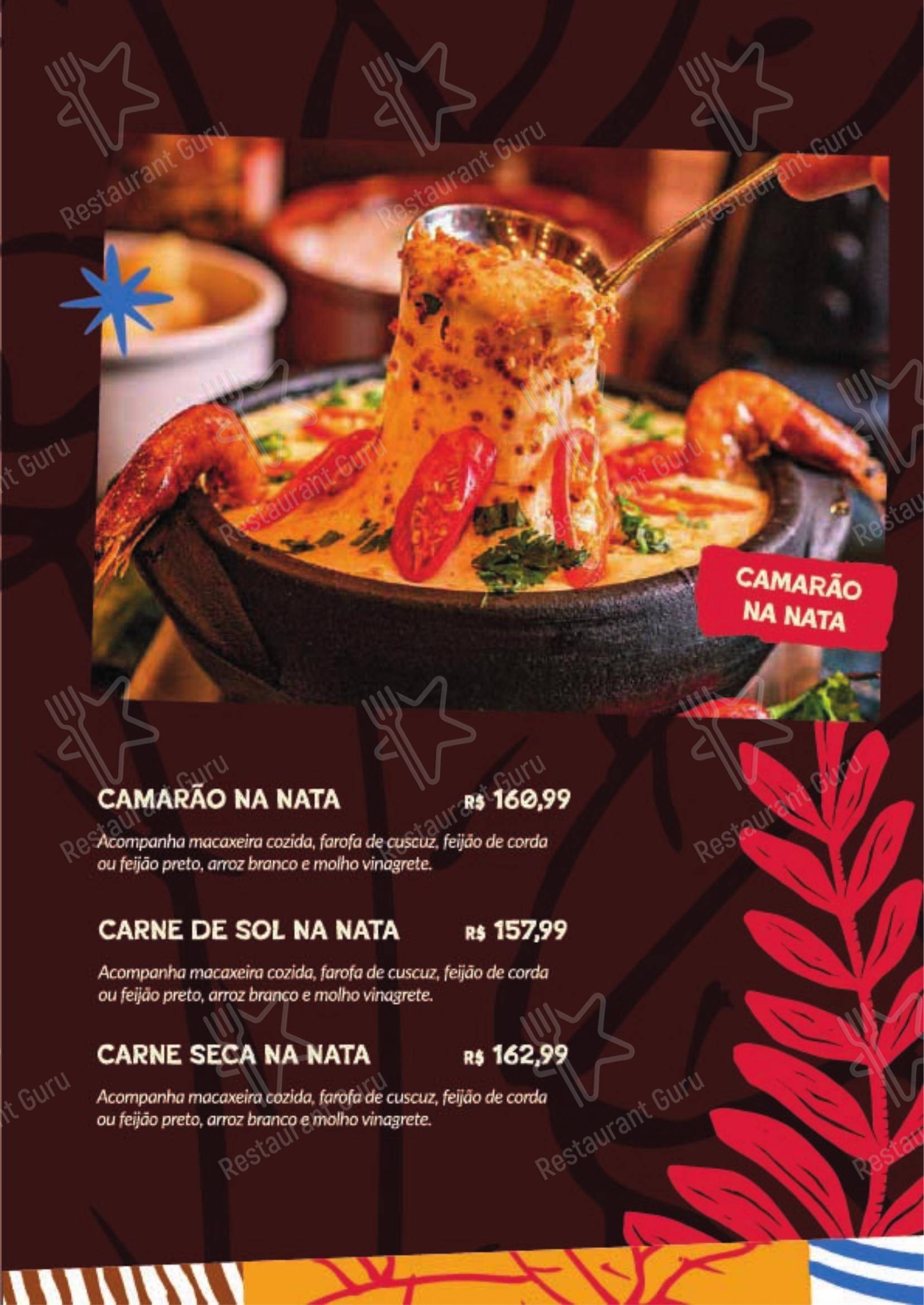 Menu para Gigante Nordestino em Rio de Janeiro