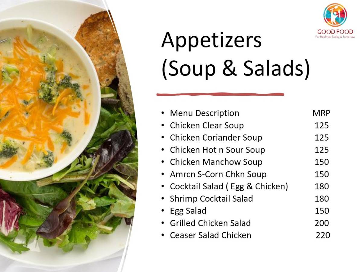 Good Food Cloud Kitchen and Restaurant menu