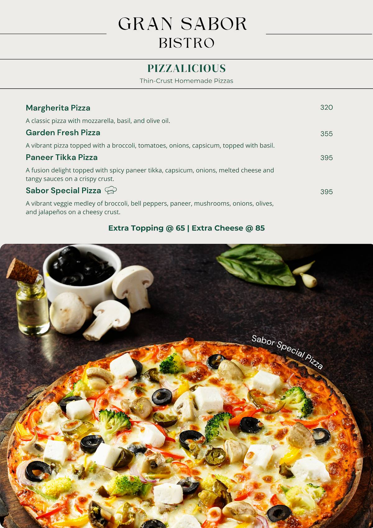 Gran Sabor Bistro Best Family Restaurant In Jaipur menu