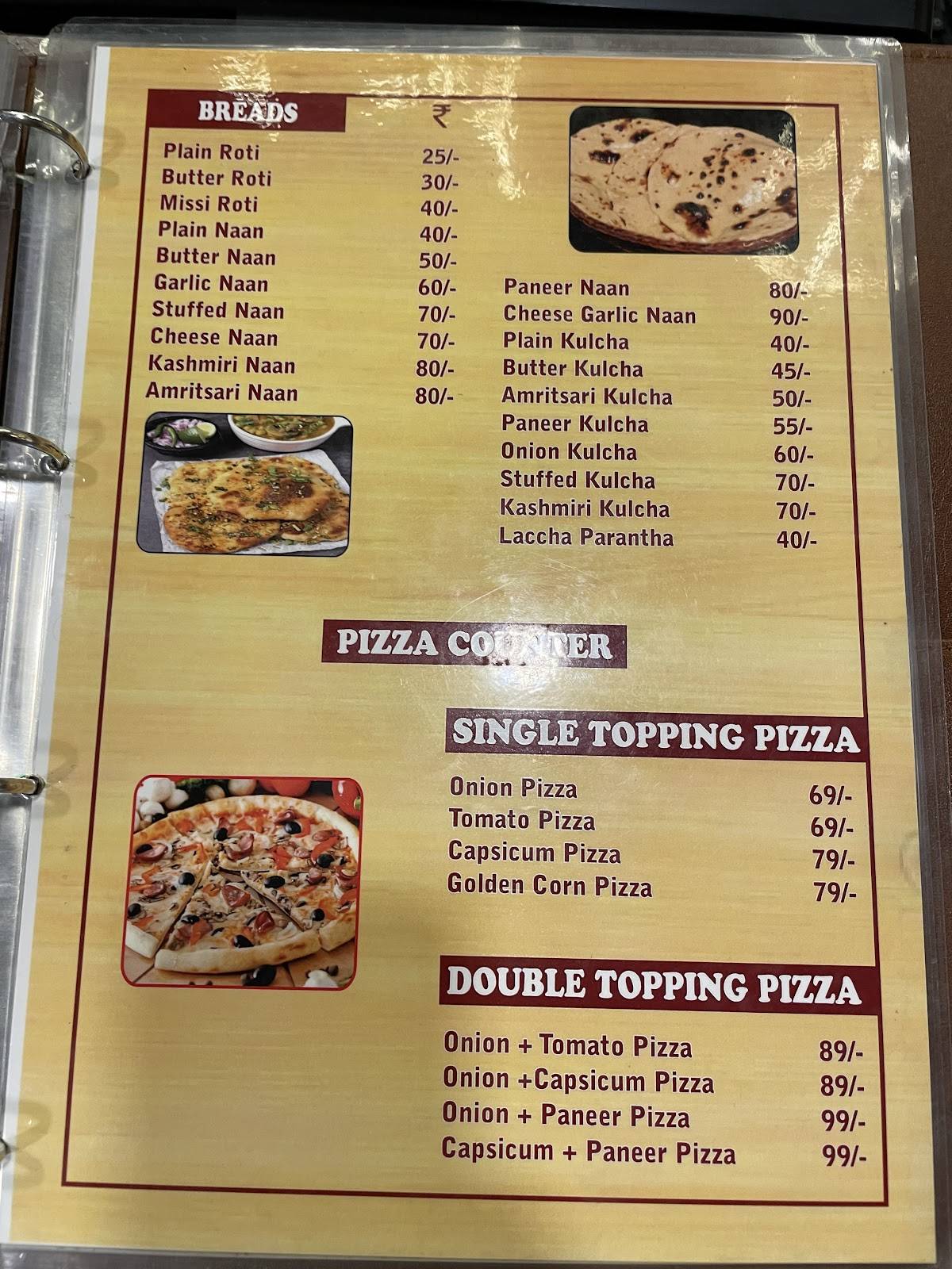 Grand Terrace Cafe menu