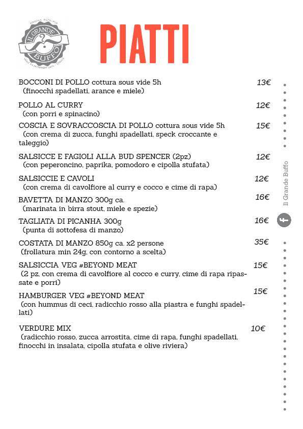 Menu di IL GRANDE BUFFO 