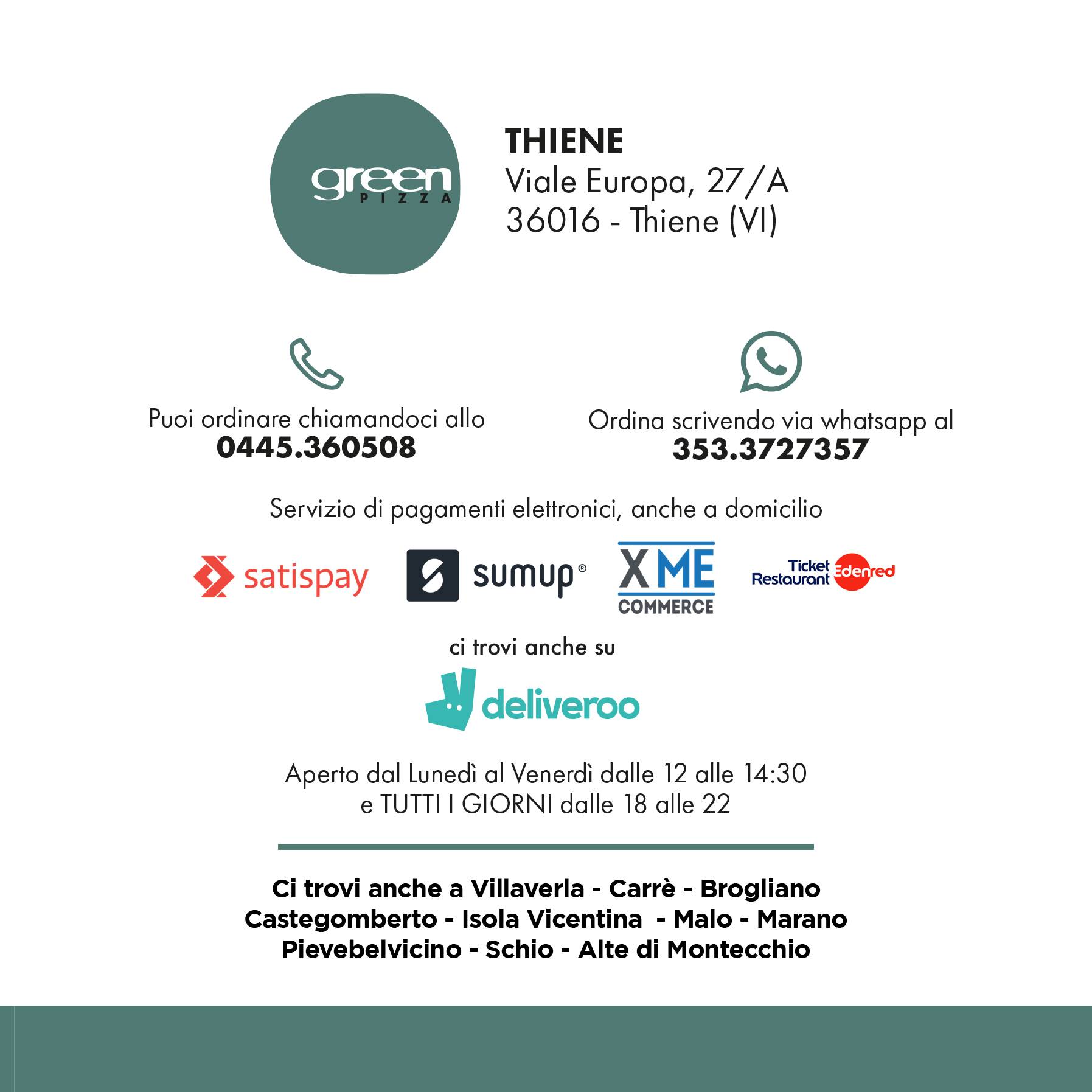 Menu di GreenPizza 