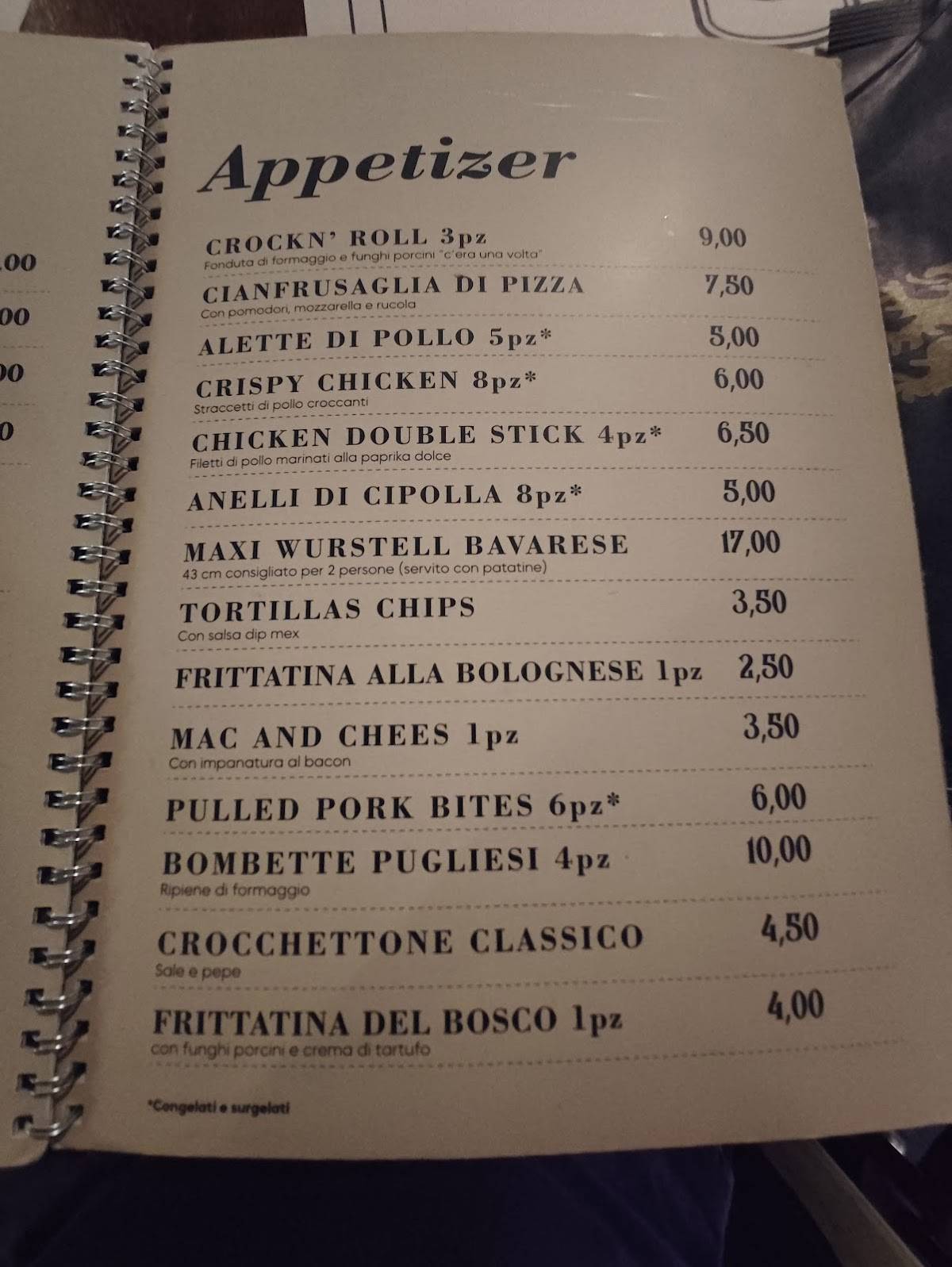 Menu di Griffin Pub e Grill 