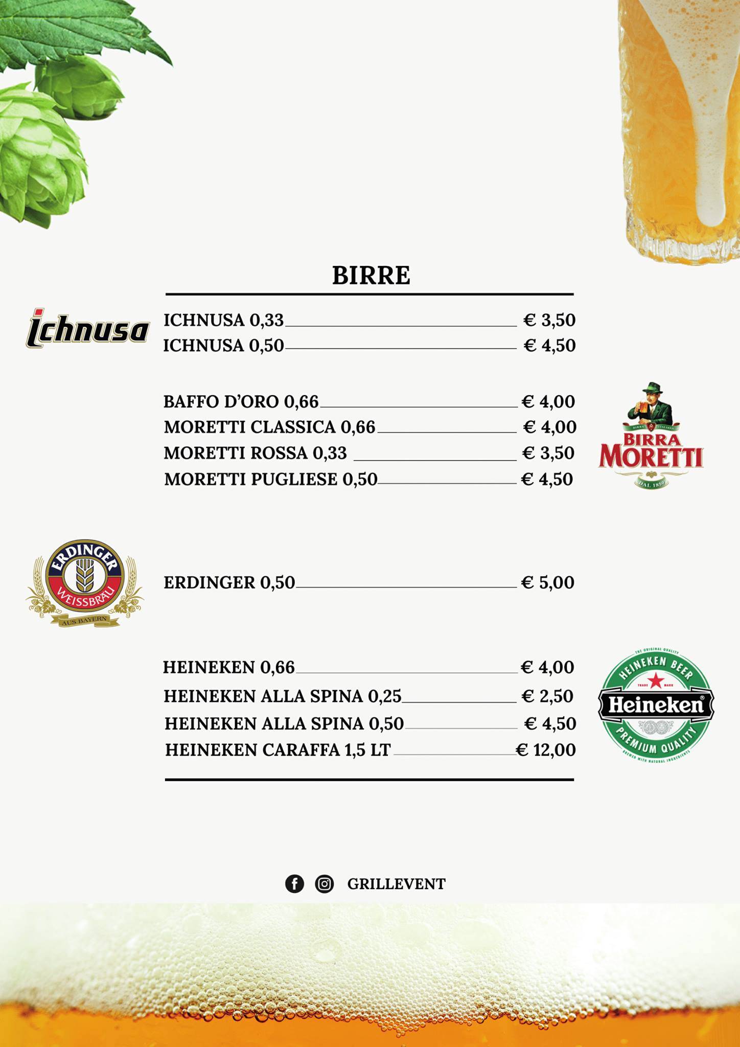 Menu di Grill Event 